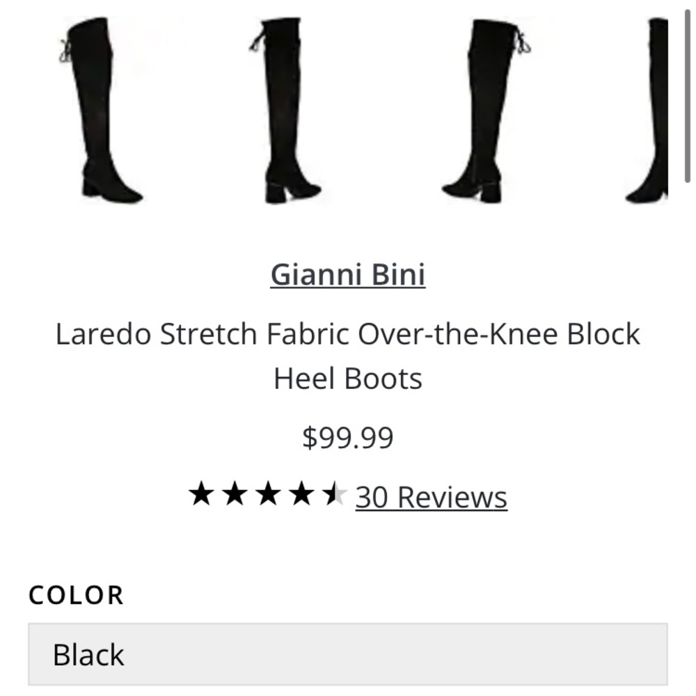 Gianni Bini Black Over the Knee Boots - Picture 2 of 16
